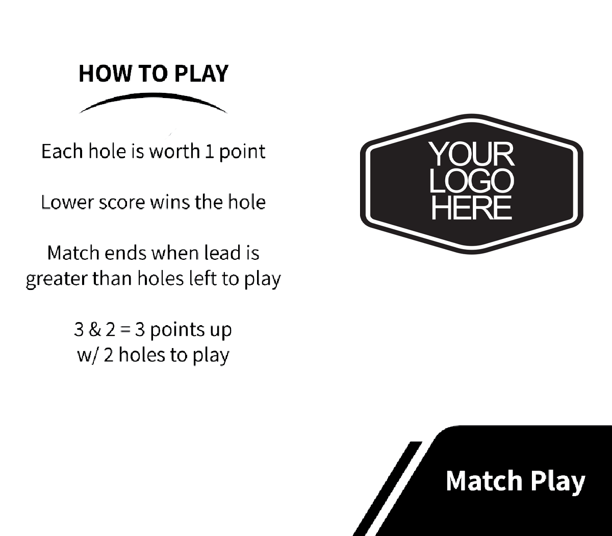 Golf Scorecard for Match Play